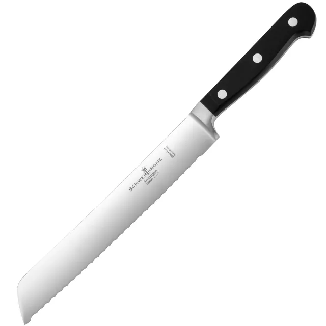 Schwertkrone Siegmund Weber coltello pane 21 cm nero