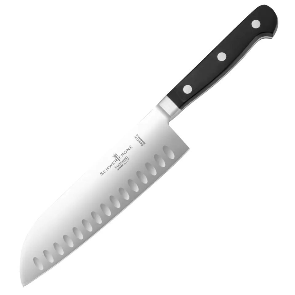 Schwertkrone Siegmund Weber Santoku 17 cm Alveolato POM