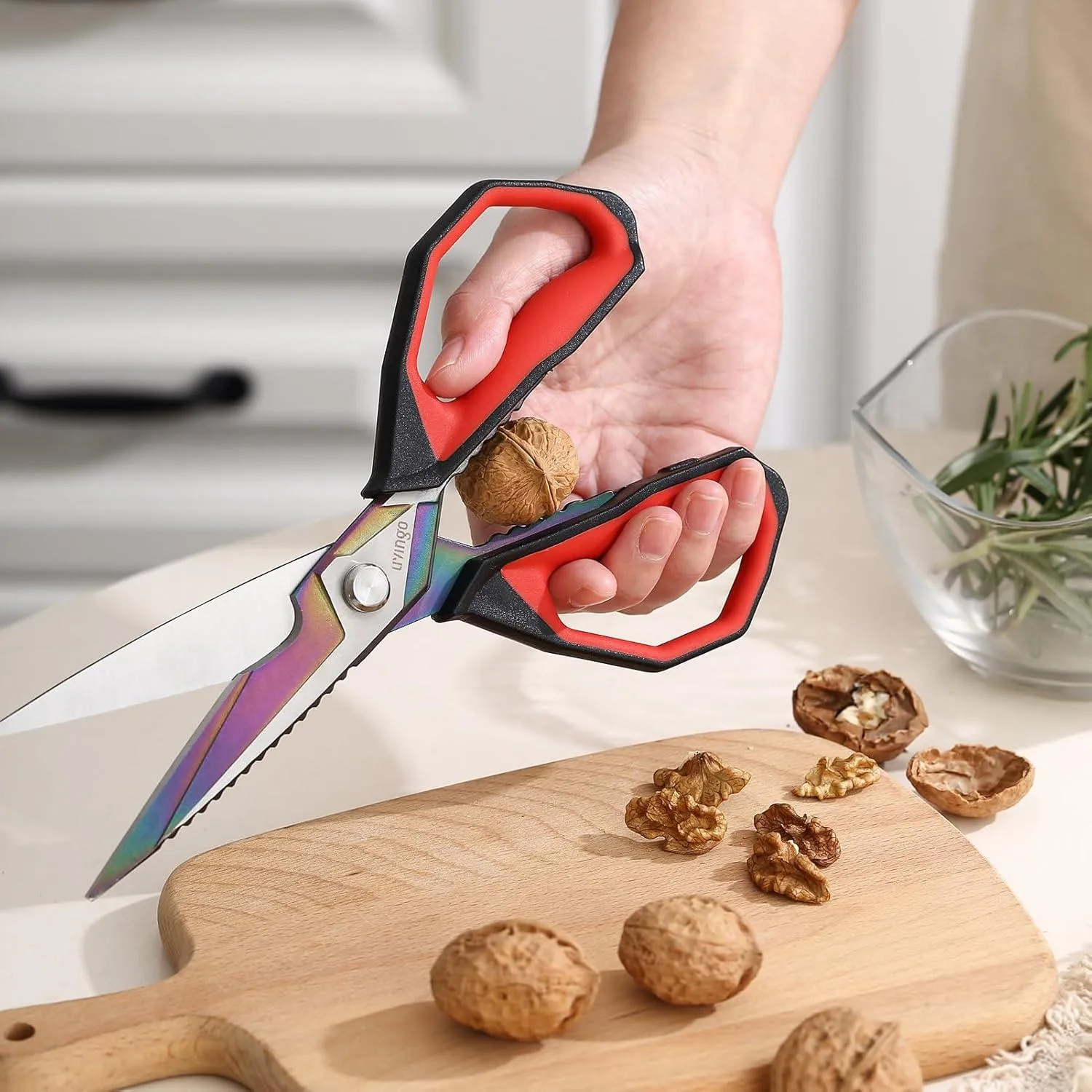 LIVINGO Heavy Duty Forbici Cucina 9,5 Pollici Titanio