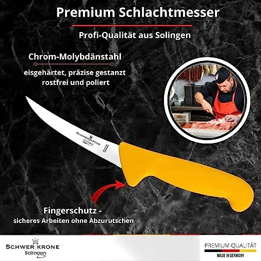 Schwertkrone Coltello Disosso 13 cm Semi-flessibile Giallo