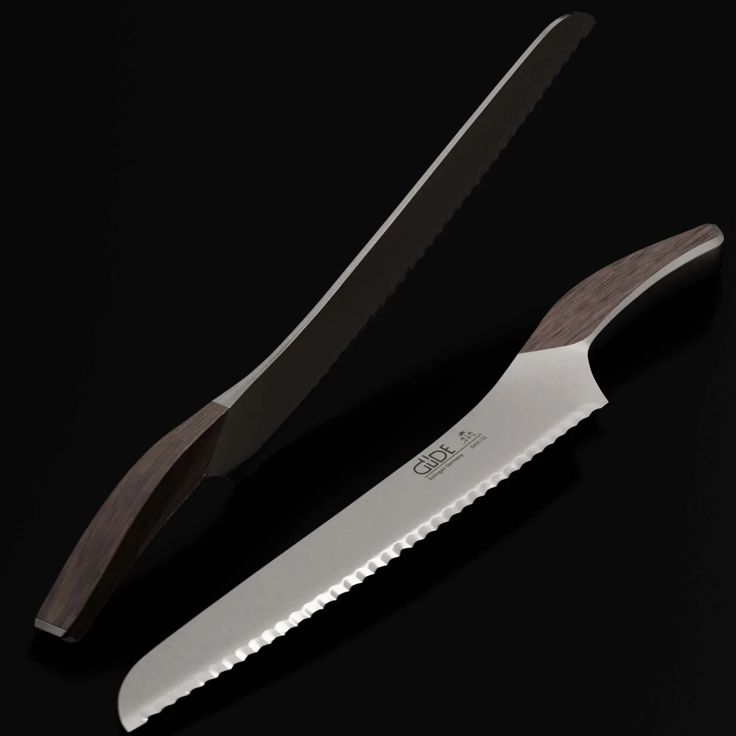 Güde Synchros coltello pane 32 cm quercia affumicata