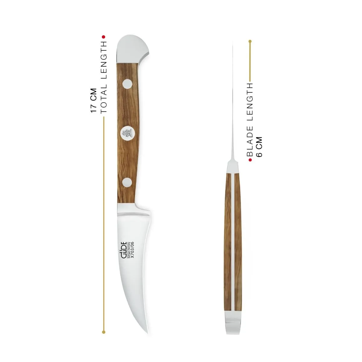 Güde Alpha Olive Spelucchino Curvo 6 cm Ulivo