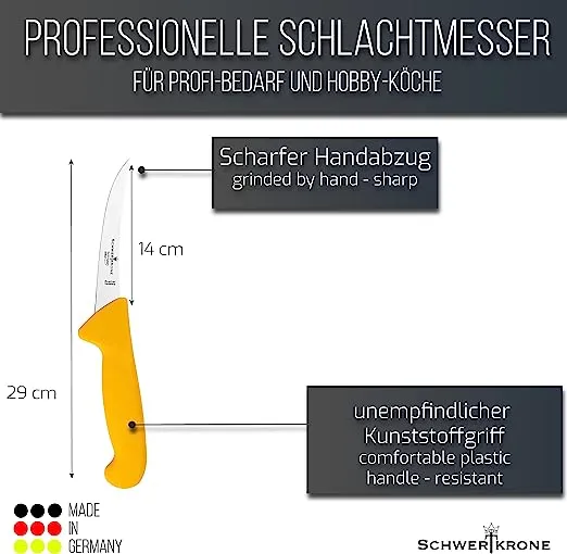 Schwertkrone coltello disosso 14 cm manico giallo inox