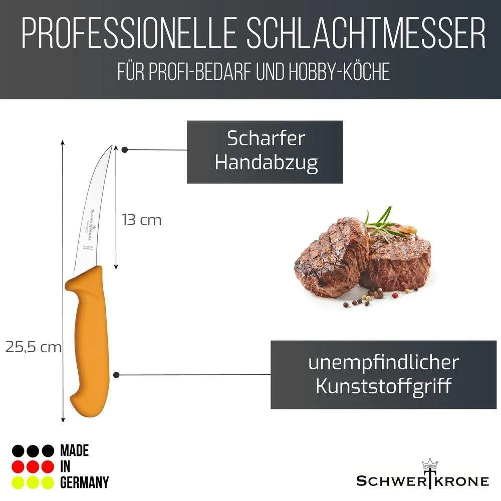 Schwertkrone Coltello Disosso 13 cm Semi-flessibile Giallo