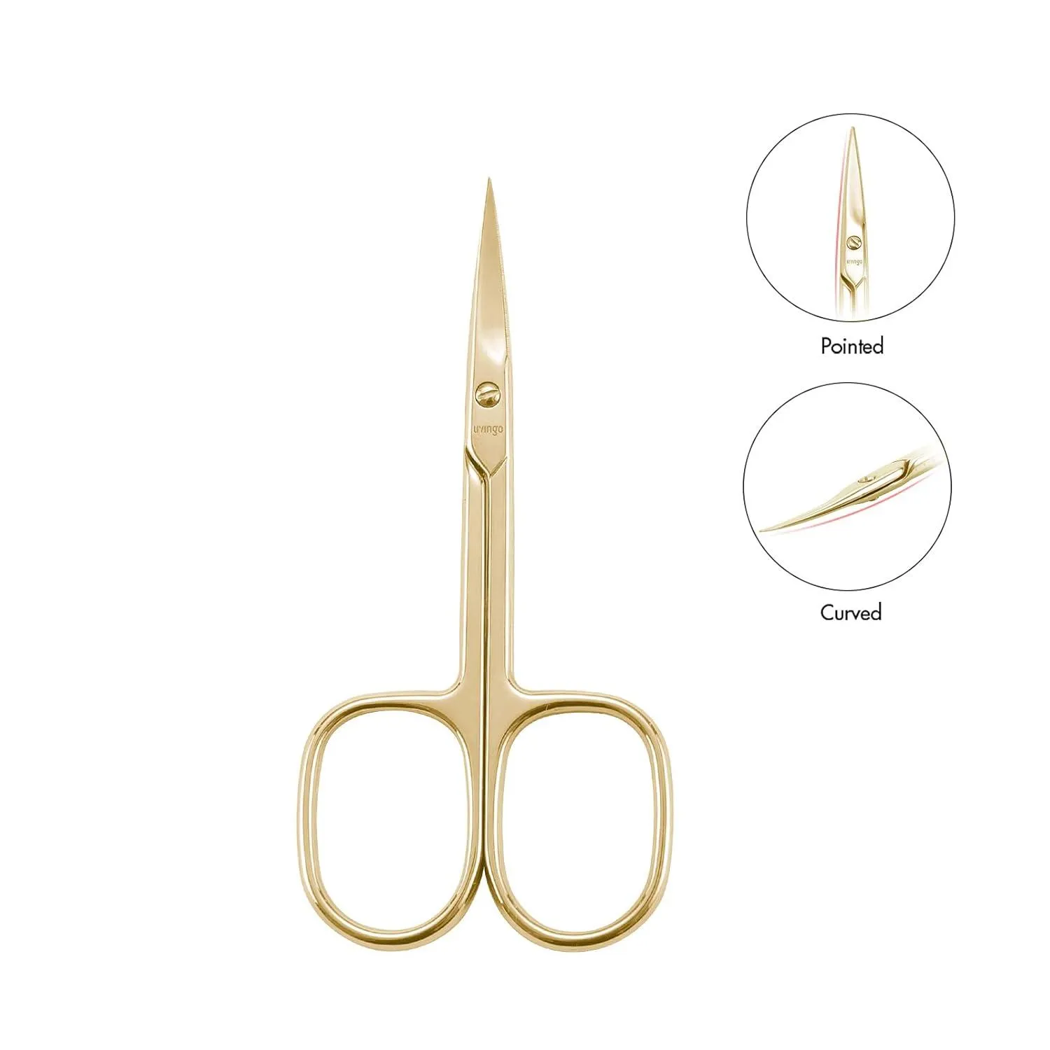 LIVINGO forbicine unghie curve 3,5 pollici oro manicure