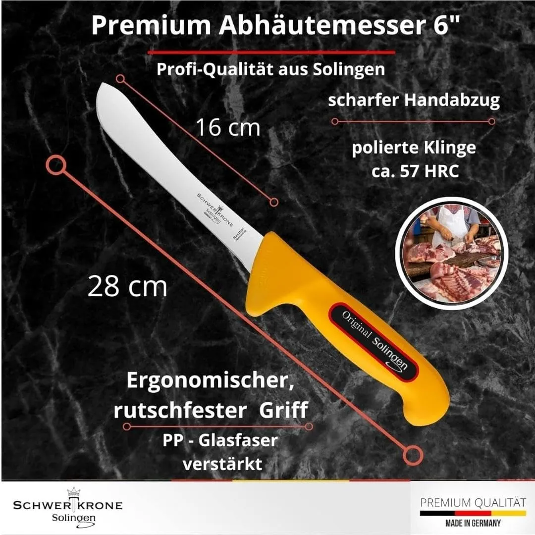 Schwertkrone Set 6 Coltelli da Macellaio Acciaio 1.4116