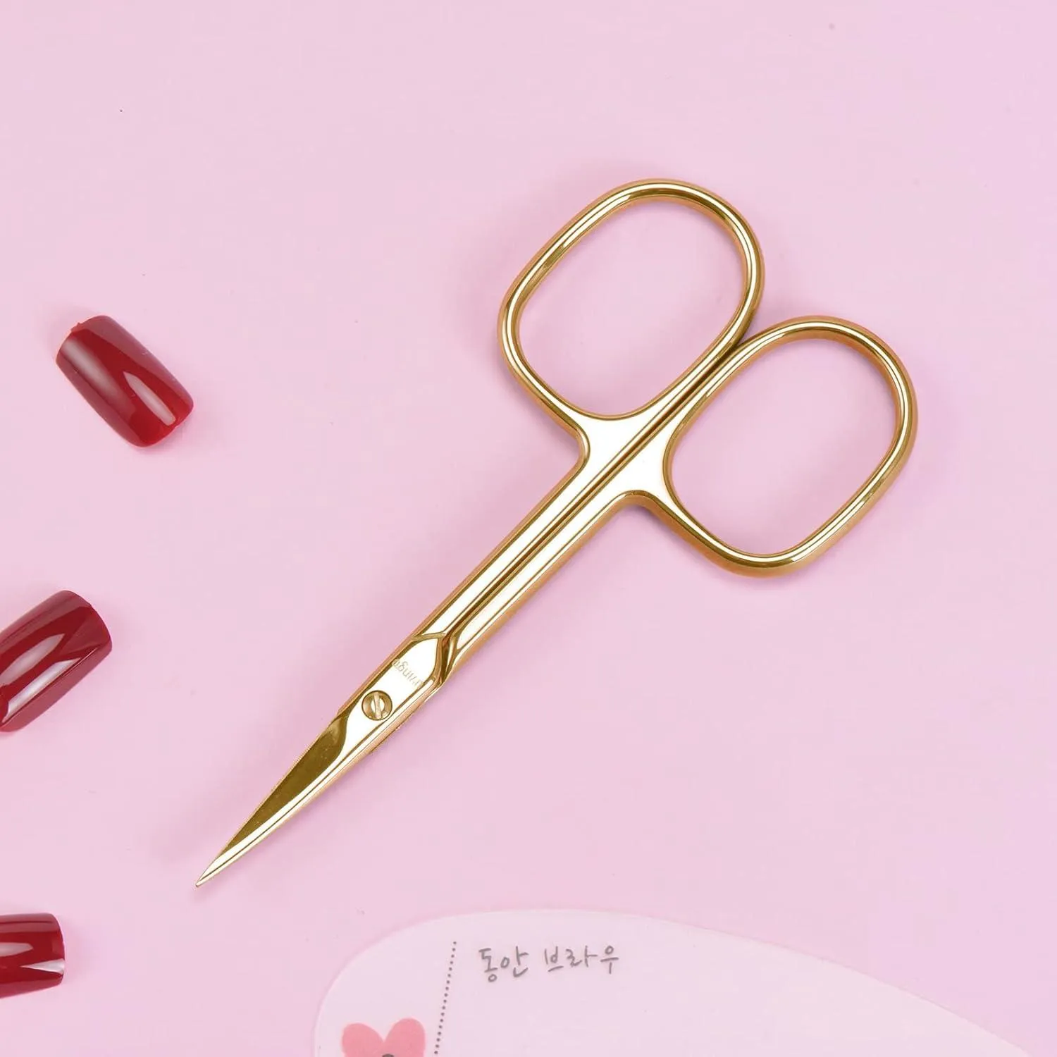 LIVINGO forbicine unghie curve 3,5 pollici oro manicure