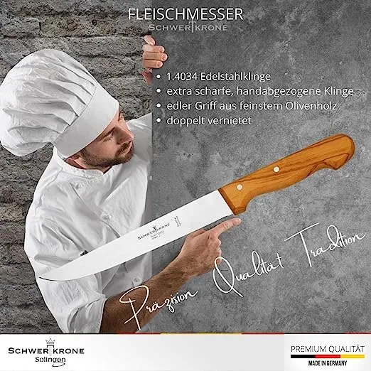Schwertkrone Olive Classic MO70101 coltello carne 20 cm olivo