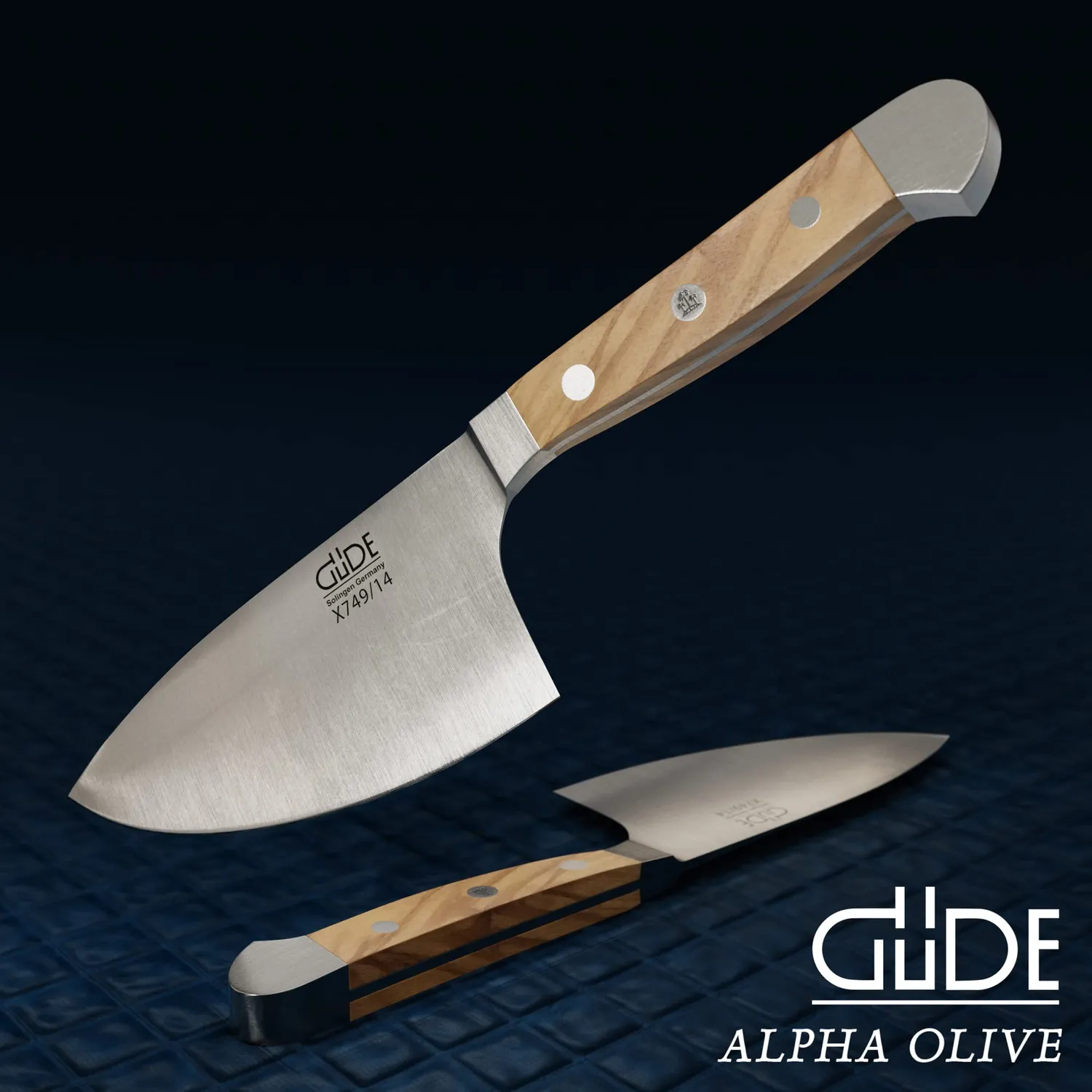 Güde Alpha-Olive Shark coltello erbe 14 cm ulivo