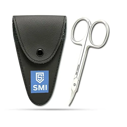 SMI Forbici cuticole curve 9,5 cm acciaio inox custodia