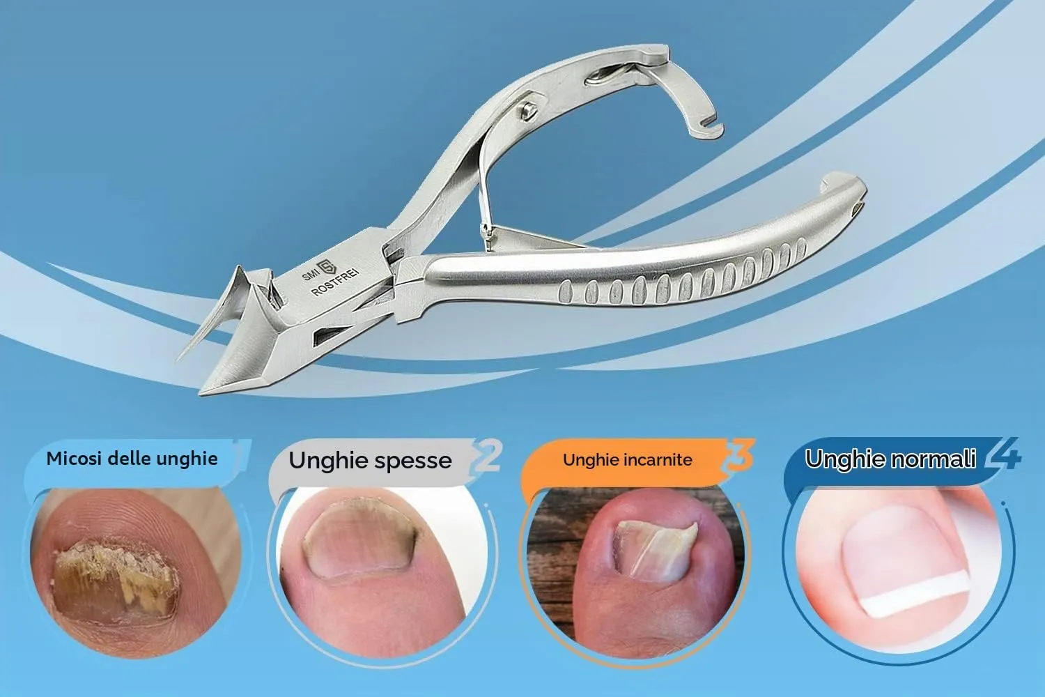 SMI 14 cm tronchesino unghie piedi lama curva