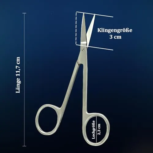 SMI Forbici Baffi e Barba 11,5 cm Acciaio con Custodia
