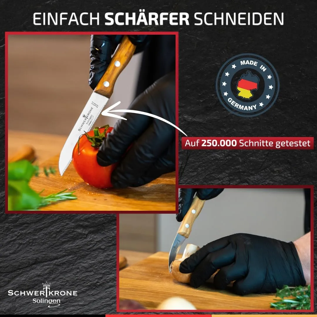 Schwertkrone Olive Classic set verdure olivo 3 pezzi dentato