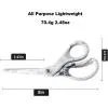 LIVINGO forbici ufficio 8" bianco marmo acciaio multiuso