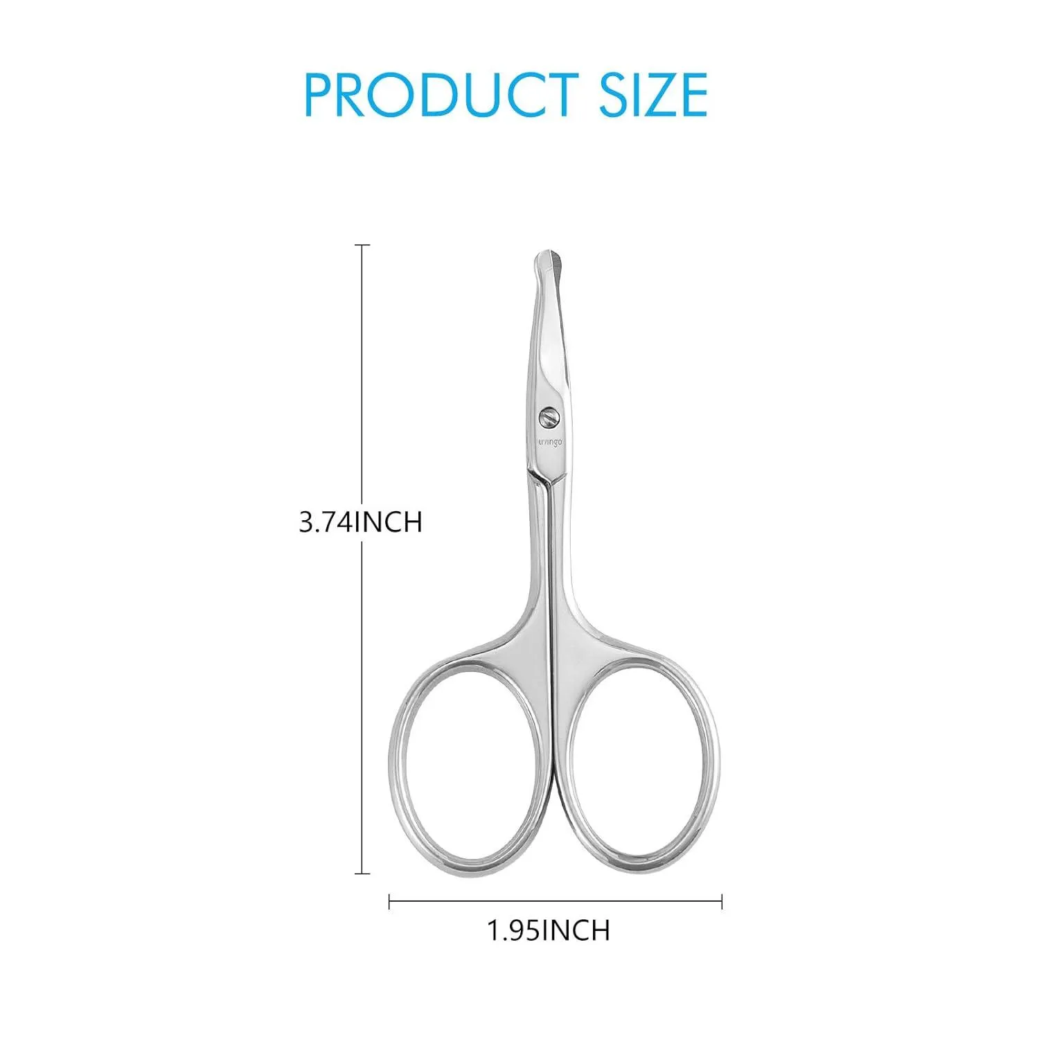 LIVINGO Forbici Naso Curva+Arrotondata 2 Pezzi Inox
