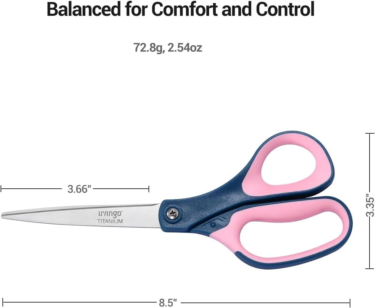 LIVINGO Forbici Titanio 8.5" 3 Pezzi Ufficio Craft Affilate