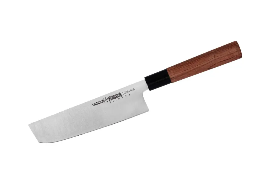 Samura Okinawa nakiri 172 mm AUS-8 manico legno