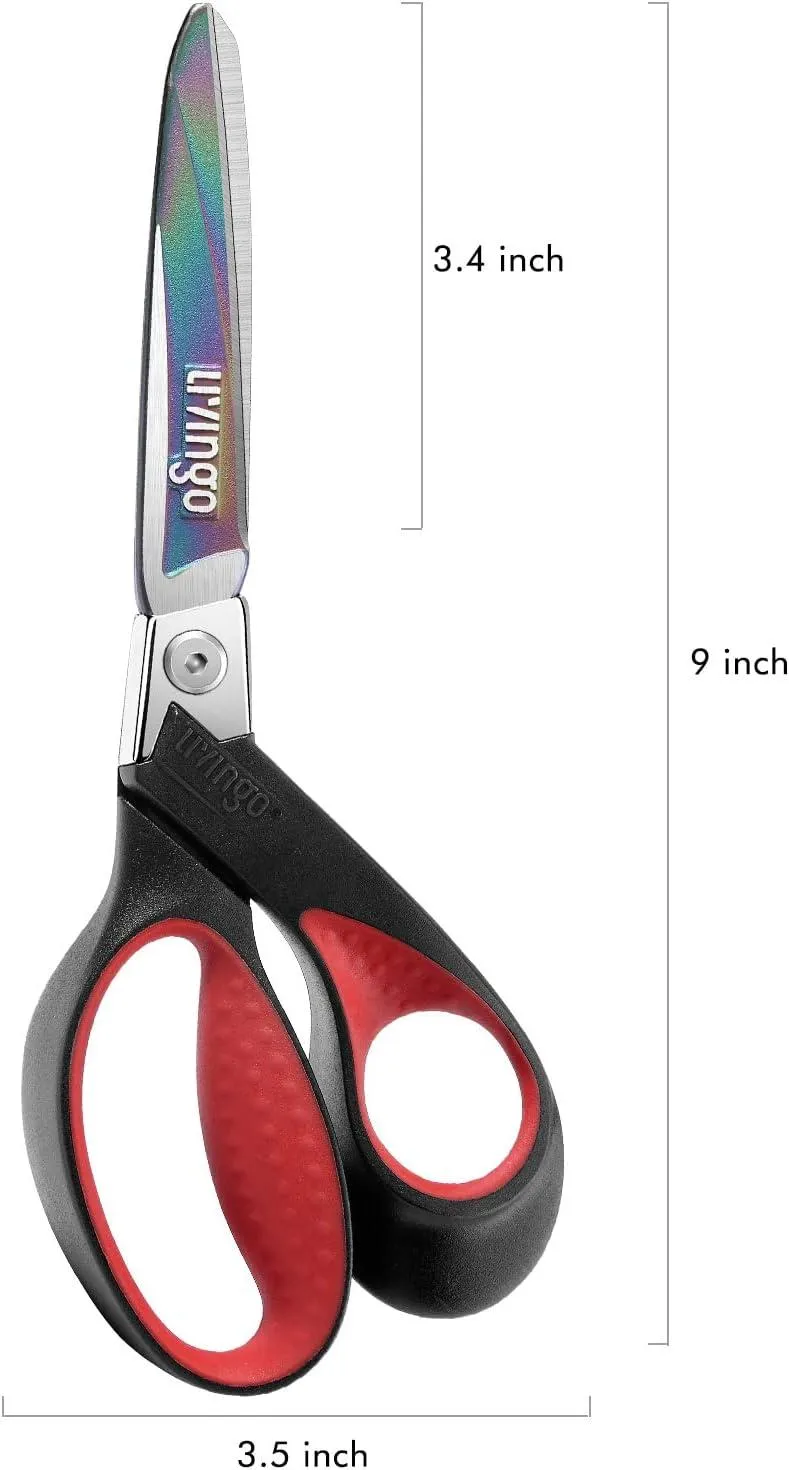 LIVINGO forbici heavy duty 9” professionali rosse titanio
