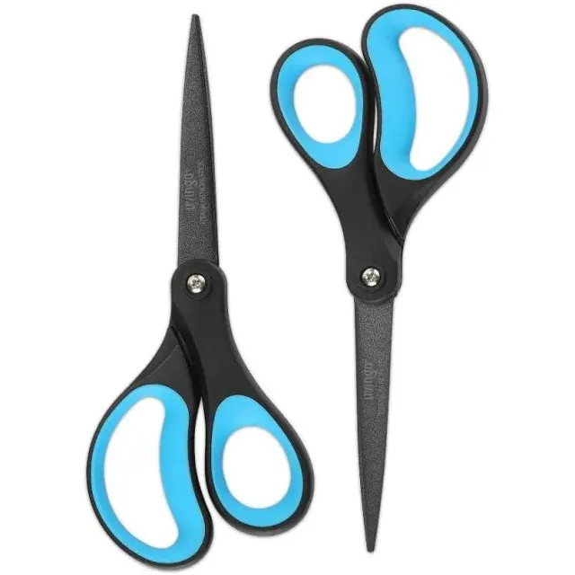 Livingo 8" forbici ufficio antiaderenti 2 pezzi blu