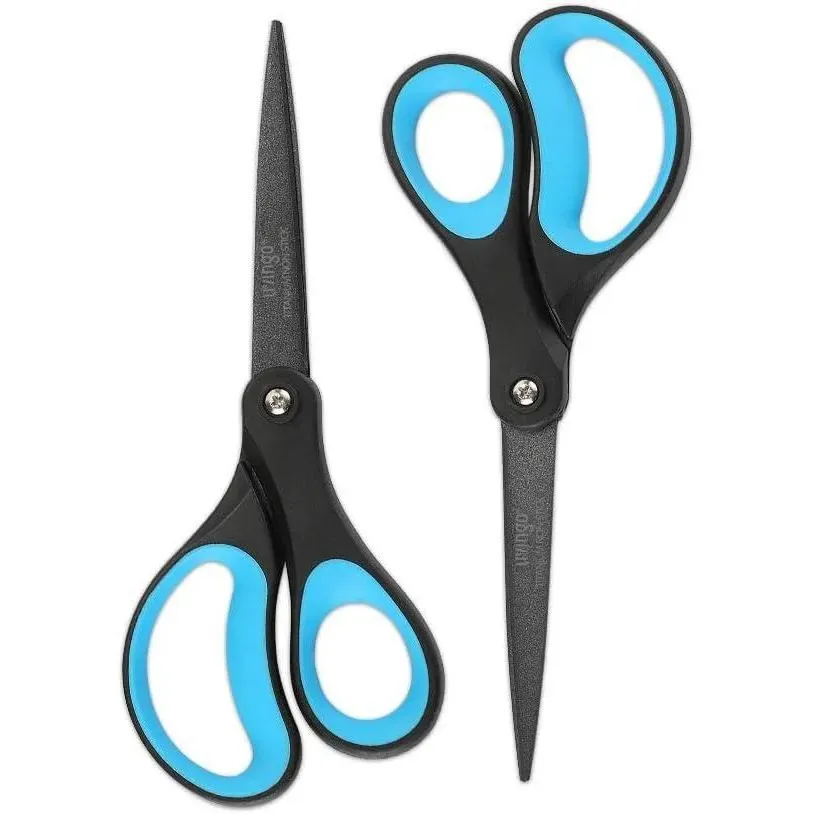 Livingo 8" forbici ufficio antiaderenti 2 pezzi blu