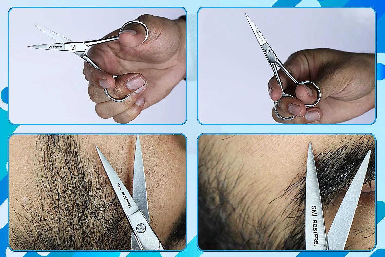 SMI 10 cm forbici baffi barba lama 3,3 cm