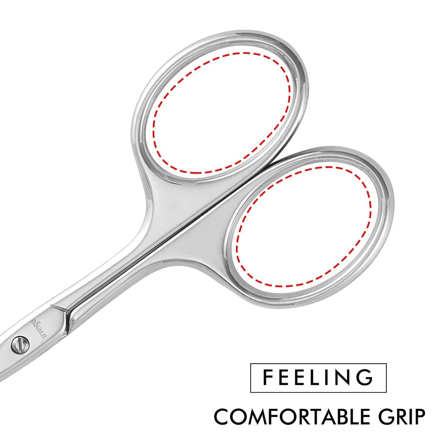 LIVINGO Forbici Naso Curva+Arrotondata 2 Pezzi Inox