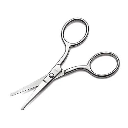 LIVINGO forbicine naso viso set 2 pezzi punta tonda inox