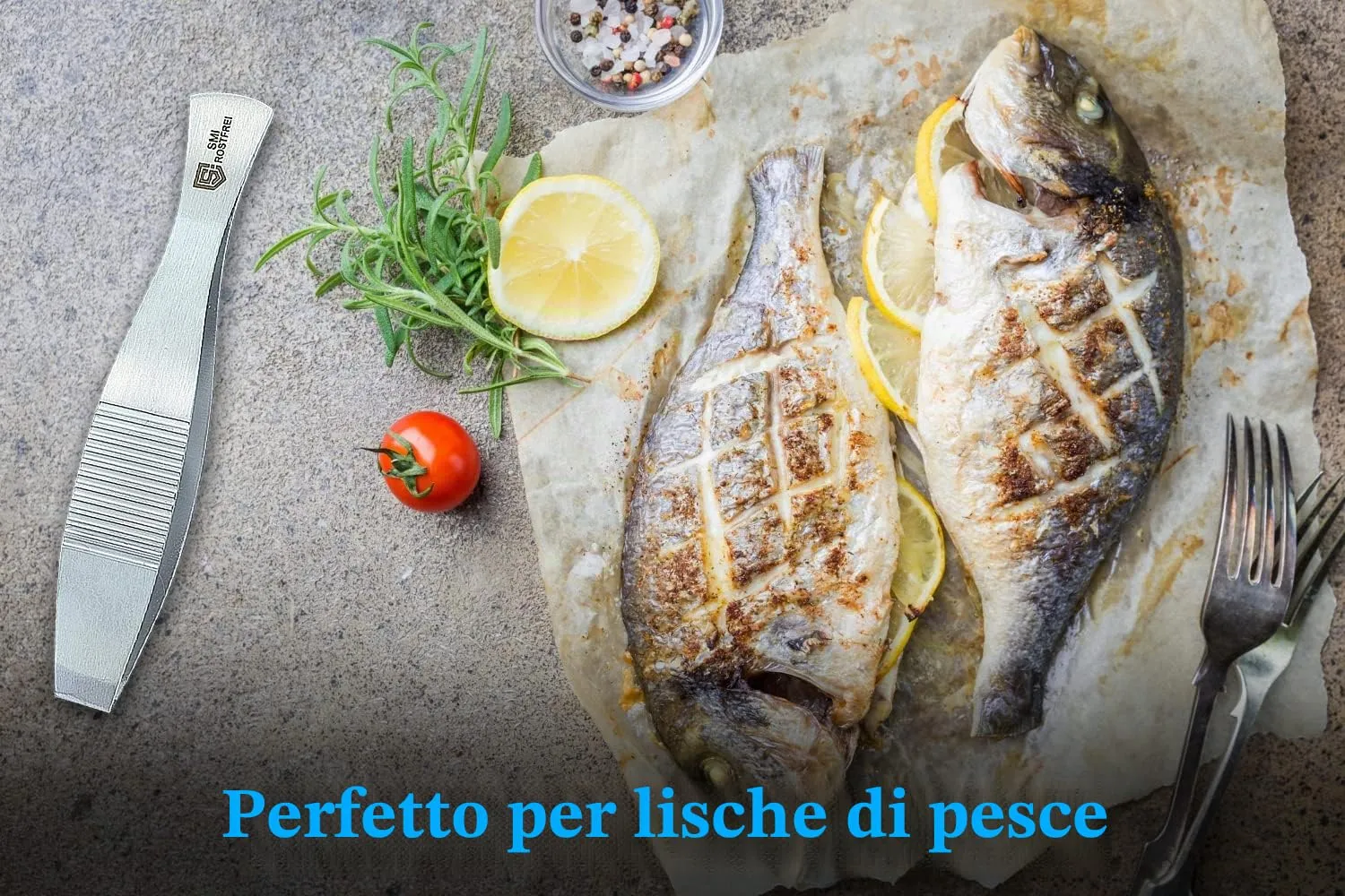 SMI Pinzetta Lische Pesce 14 cm Acciaio Inox