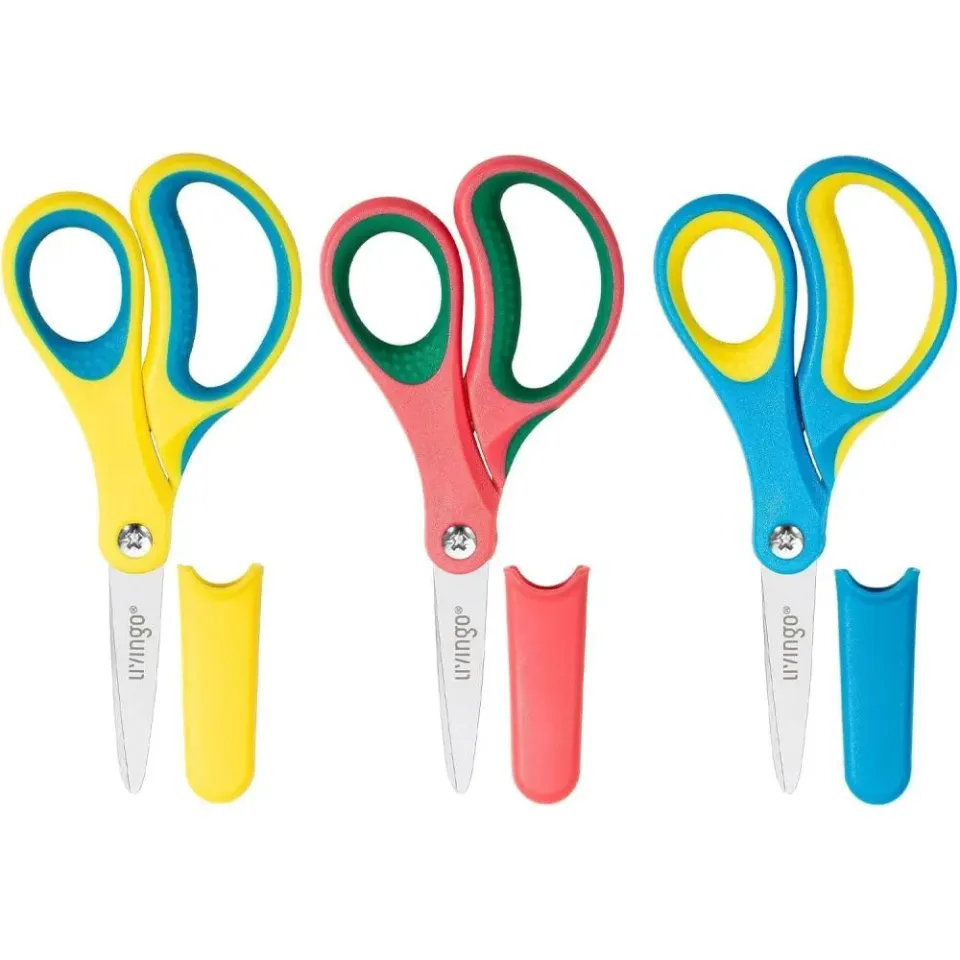 LIVINGO 5" Forbici Bambini Punta Rotonda 3 Pezzi