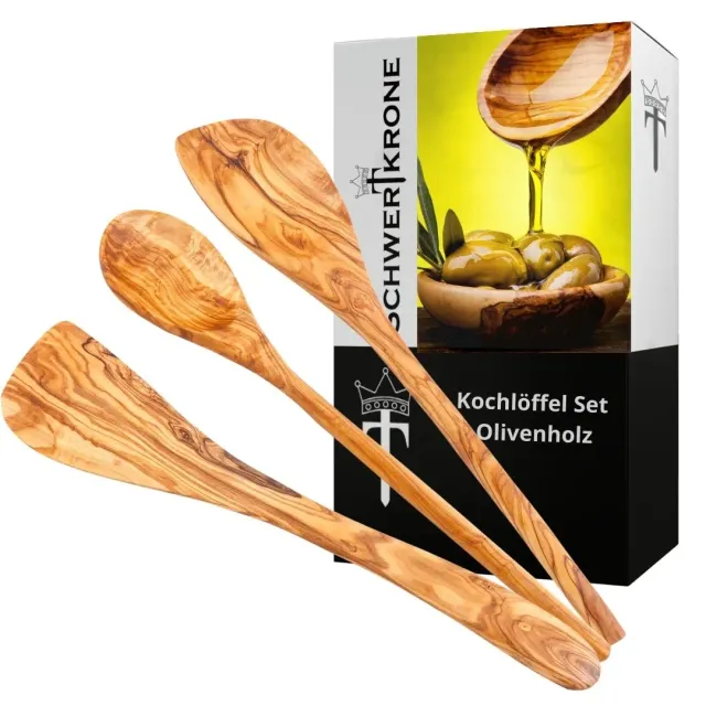 Schwertkrone KH10301 mestoli ulivo set 3 pezzi