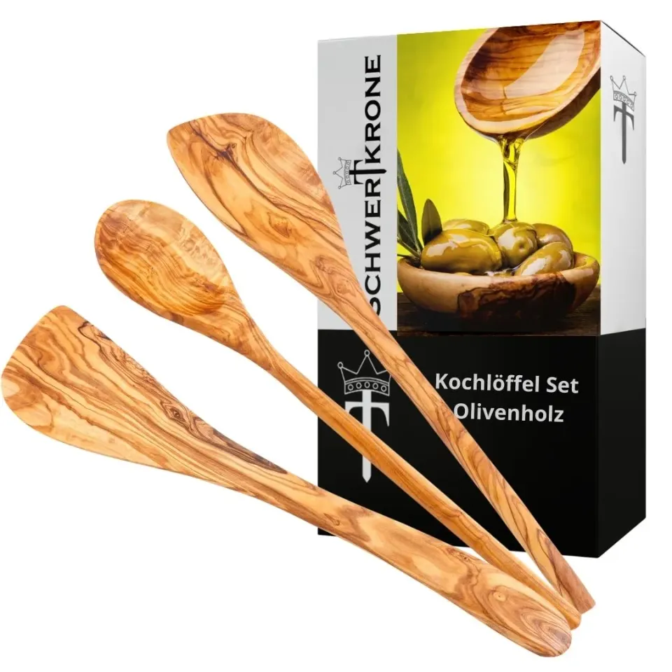 Schwertkrone KH10301 mestoli ulivo set 3 pezzi
