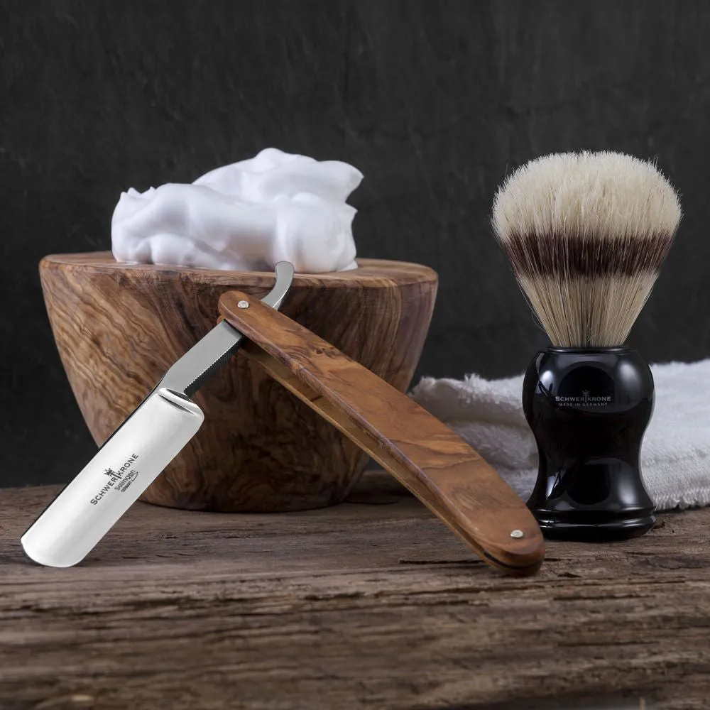 Schwertkrone Premium Rasoio Mano Libera 5/8 Olivo Carbonio