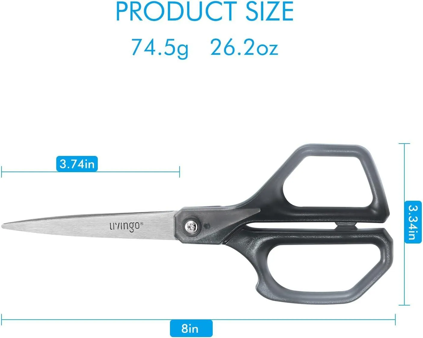 LIVINGO 8 Inch forbici multiuso 3 pezzi acciaio inox