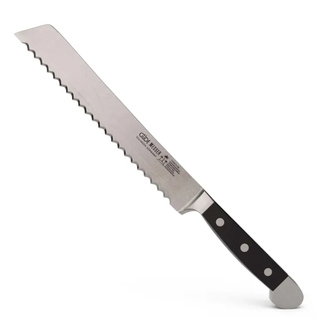 Güde Alpha coltello pane 21 cm nero seghettato