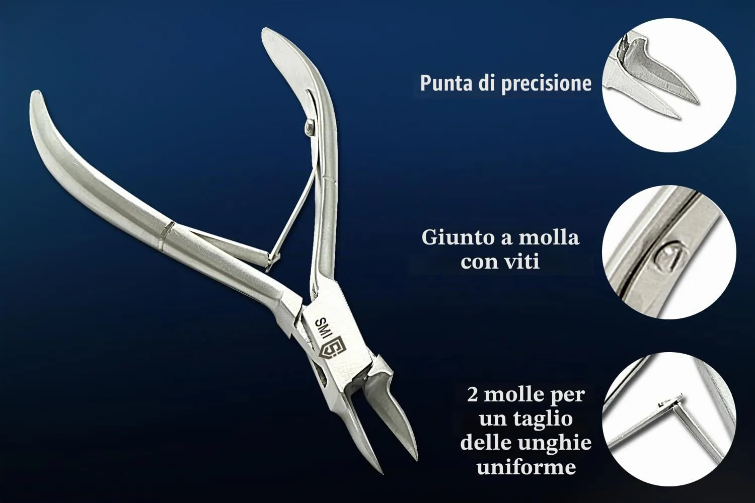 SMI Tronchesino 12,7 cm tagliaunghie precisione punta fine acciaio