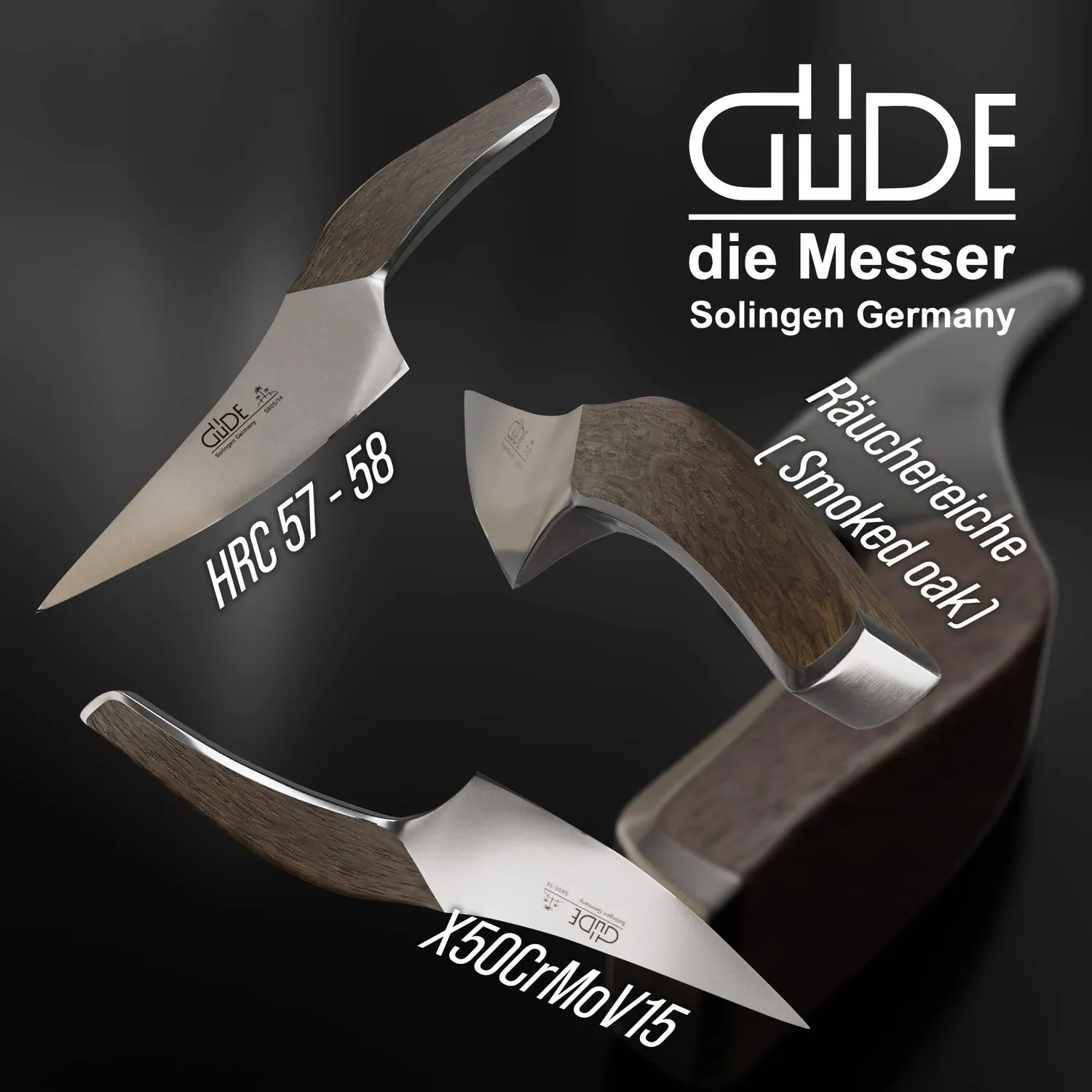 Franz Güde Synchros coltello cucina forgiato 14 cm quercia