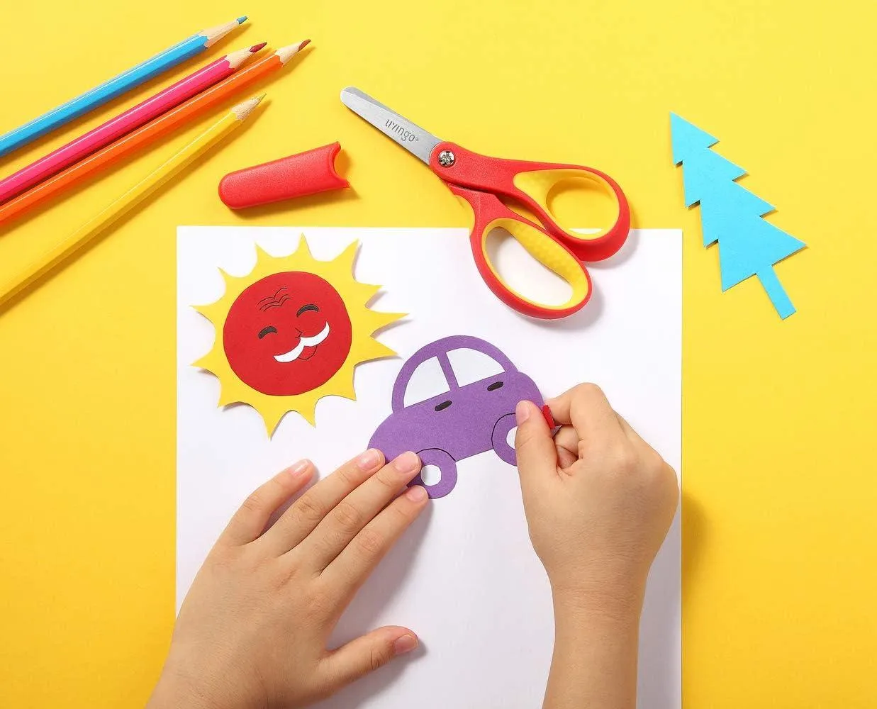 LIVINGO forbici bambini 5 pollici punta tonda 3 pezzi