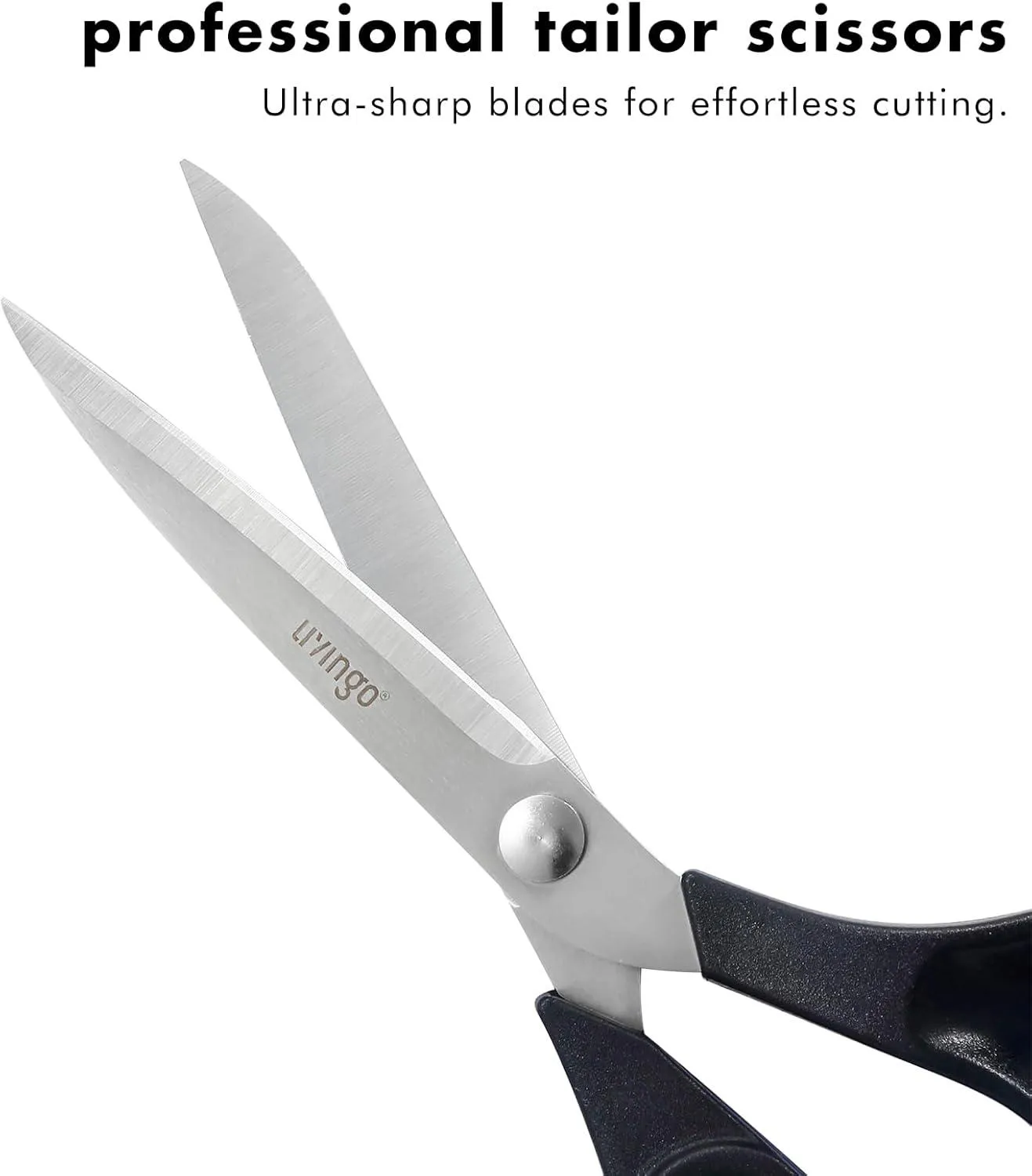Livingo 9.5" forbici da sarto lama piegata nere