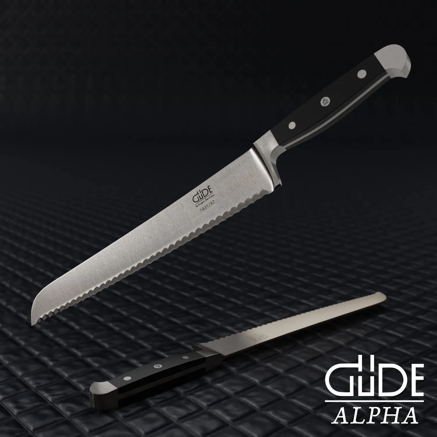 Güde Alpha Coltello pane mancini 32 cm POM nero