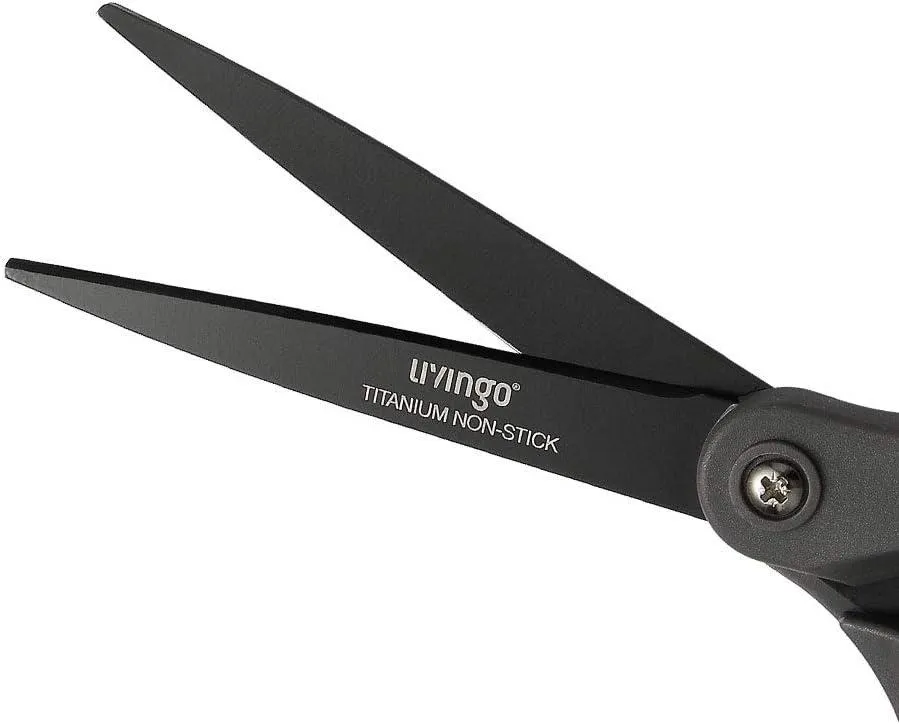 LIVINGO forbici ufficio 8" 2 pz antiaderenti verde giallo