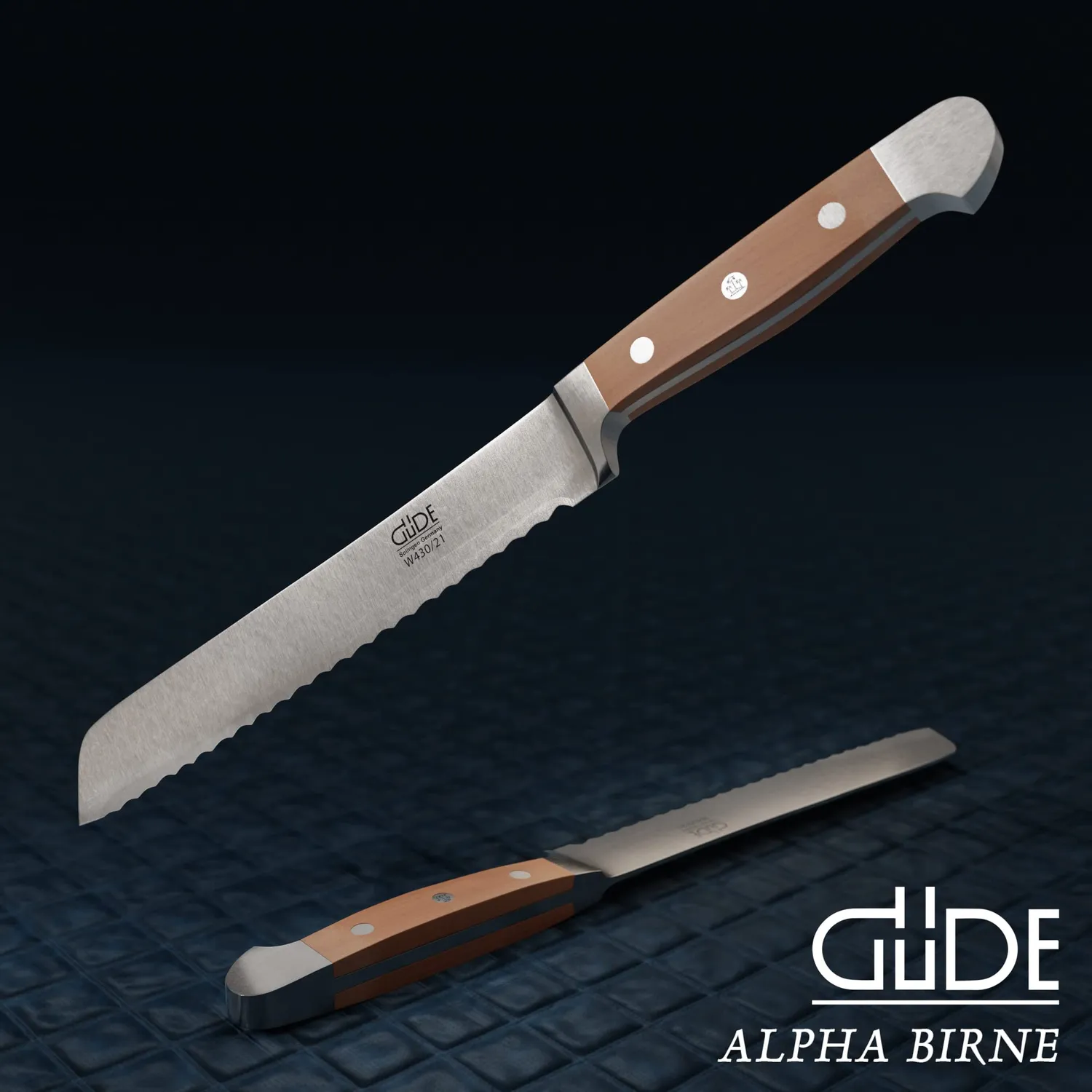 Güde Alpha Birne coltello pane 21 cm mancini pero forgiato
