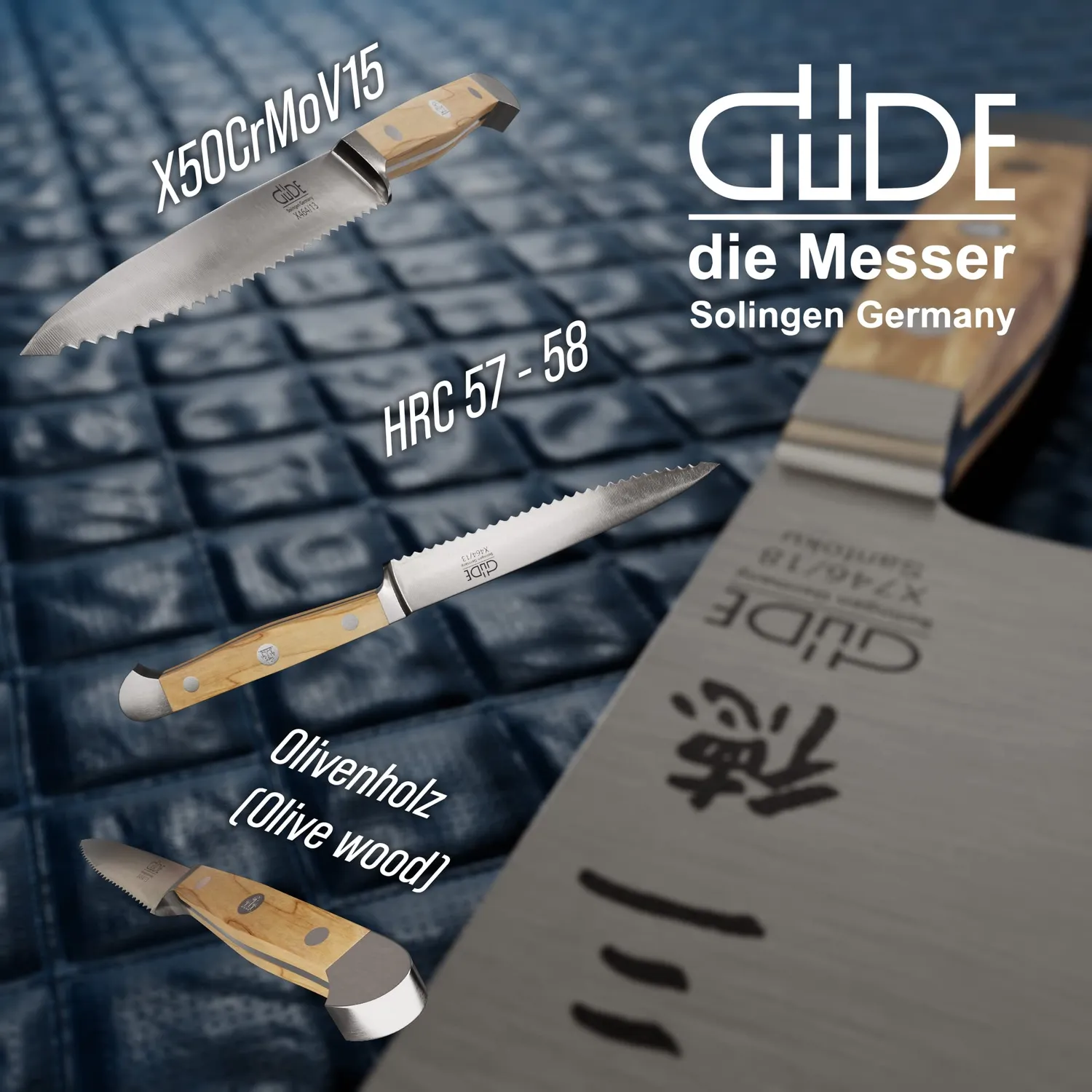 Güde Alpha Olive coltello pomodoro 13 cm ulivo