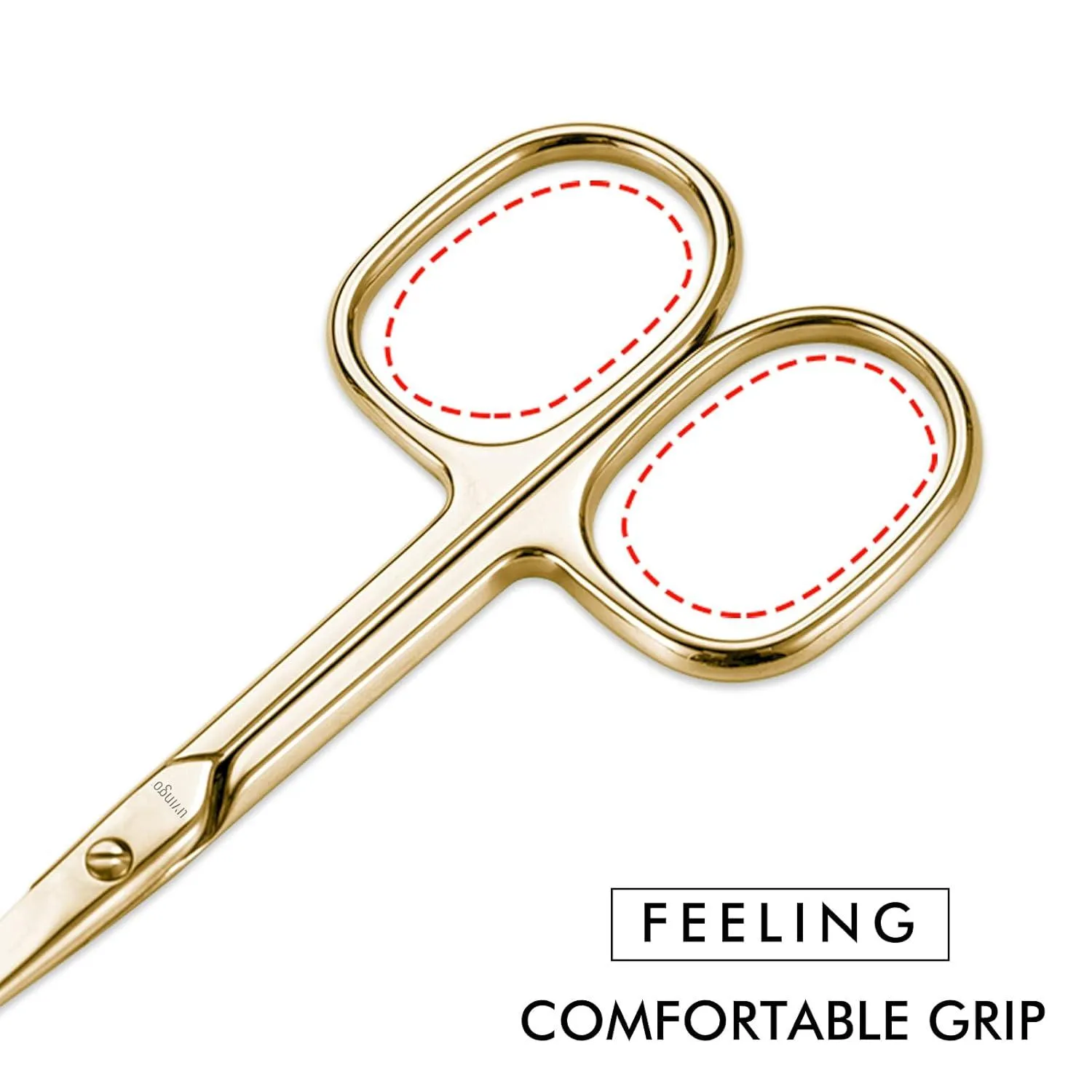 LIVINGO forbicine unghie curve 3,5 pollici oro manicure