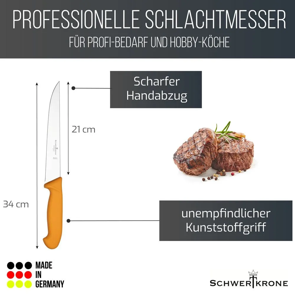 Schwertkrone Stechmesser 8 coltello macellaio 21 cm giallo
