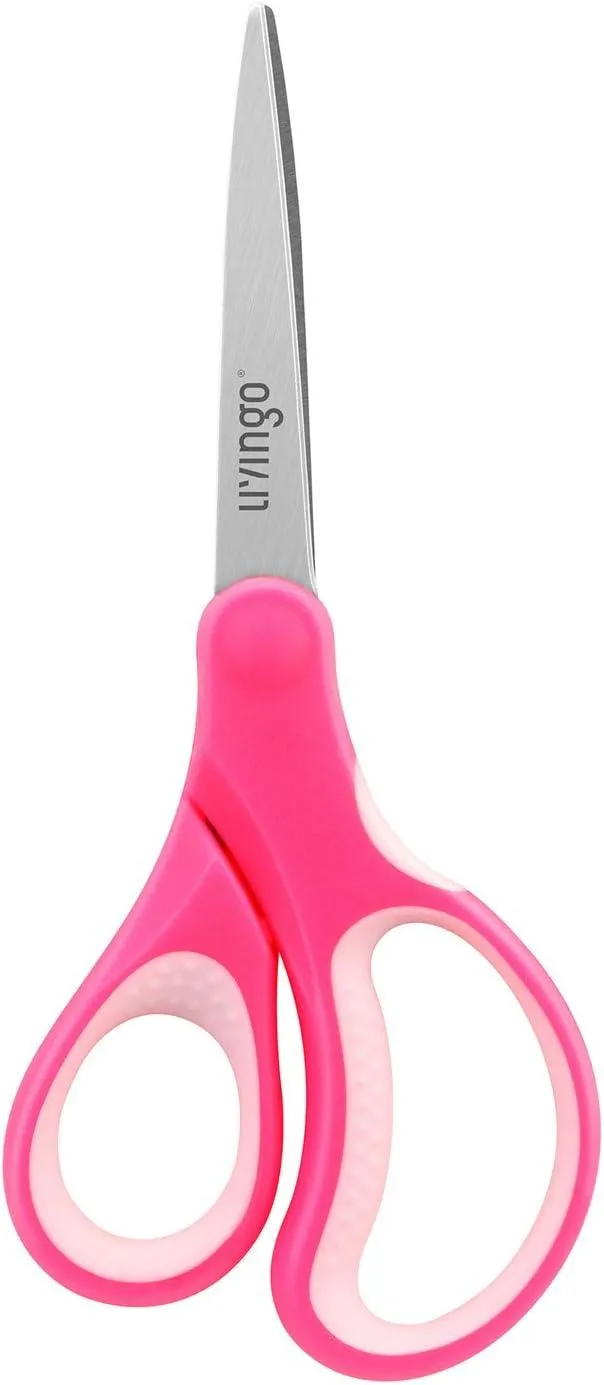 LIVINGO Forbici Scuola 7" Punta Appuntita 3 Pezzi Affilate