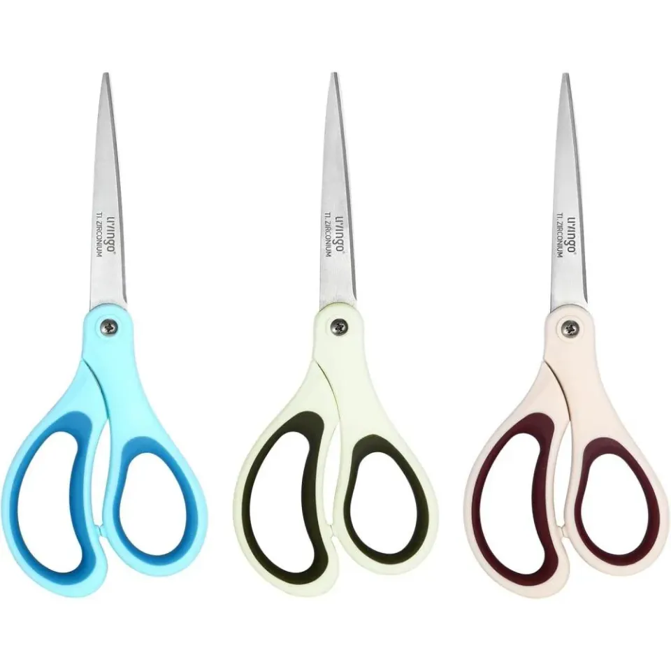 LIVINGO forbici multiuso 3 pezzi 8" titanio colori