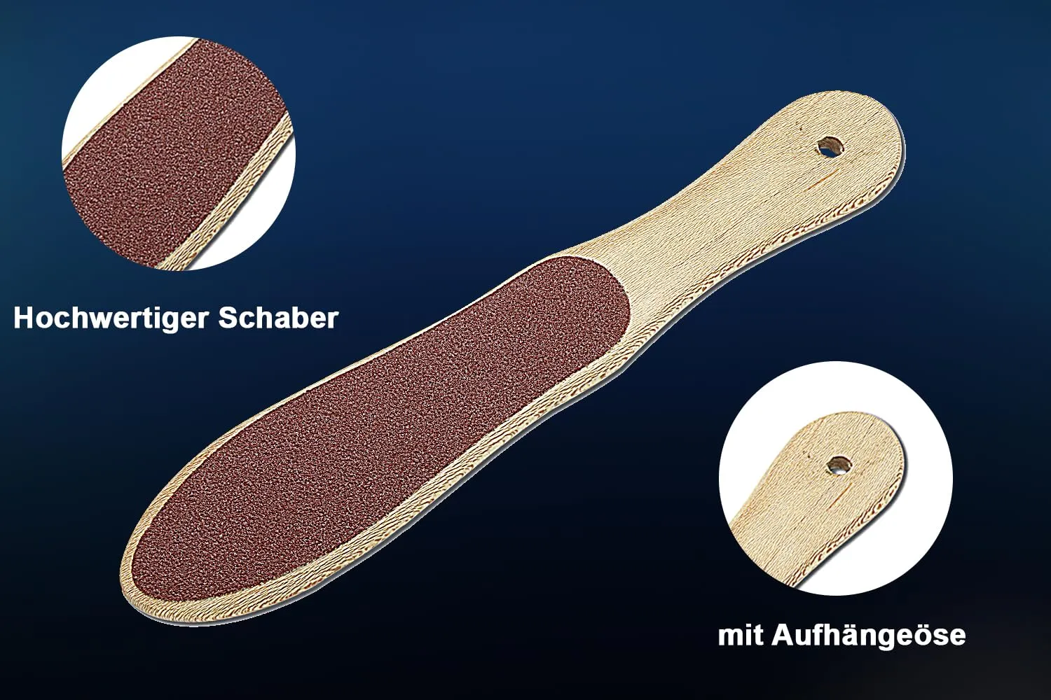SMI Raspa Piedi legno 26 cm doppia grana secco bagnato