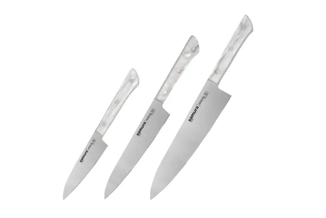 Samura Harakiri SHR-0220AW set 3 coltelli cucina acrilico