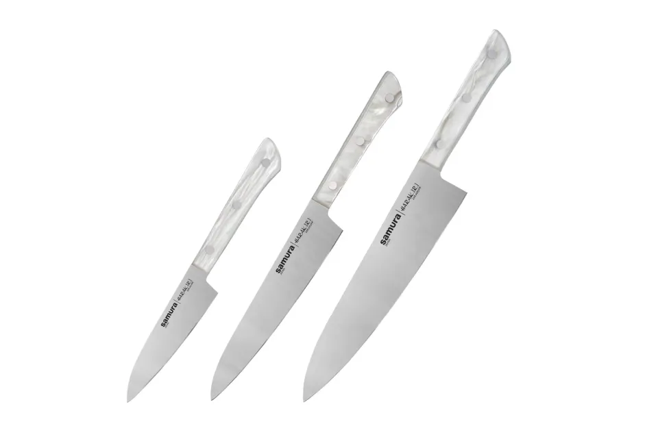 Samura Harakiri SHR-0220AW set 3 coltelli cucina acrilico