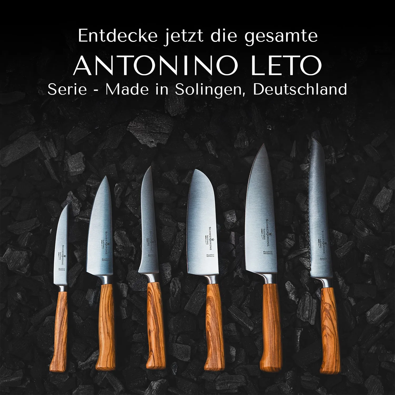 Schwertkrone Olivenholz coltello chef 20 cm forgiato